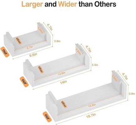 Étagère en bois massif étagères flottantes faites à la main étagère en bois montée sur le mur pour la maison