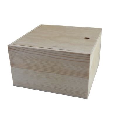Une grande boîte en bois avec un couvercle de diapositive en couleur normale ou personnalisée