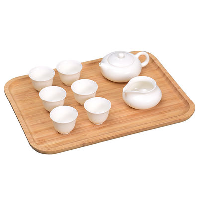 Plateau de service en bambou de couleur personnalisée pour les collations de petit déjeuner