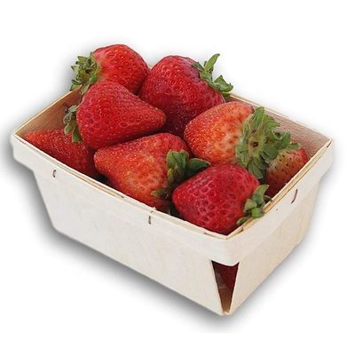Couleur bois de bouleau ou de peuplier 4 x 4 pouces Pint Fruits paniers pour les décorations de fête