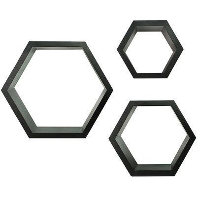 Excellent étagère flottante en bois hexagonale pour la maison salle de bains salon et plus