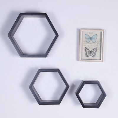 Excellent étagère flottante en bois hexagonale pour la maison salle de bains salon et plus