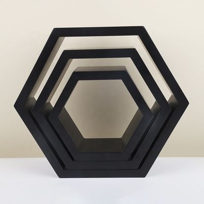 Excellent étagère flottante en bois hexagonale pour la maison salle de bains salon et plus