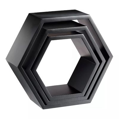 Excellent étagère flottante en bois hexagonale pour la maison salle de bains salon et plus