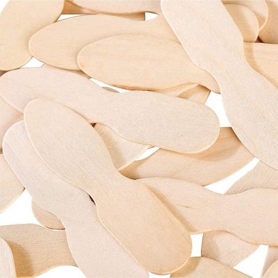 Logo personnalisé Bâtons de glace en bois Mini cuillères personnalisées en bois de bouleau