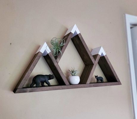 Étagères flottantes en bois sur mesure 25x14x4 pouces pour la nature artisanale étagère de montagne en bois