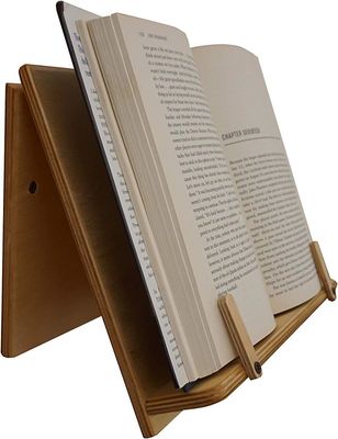 Monture murale en bois Porte-livre réglable Stand de recettes pour écran de cuisine