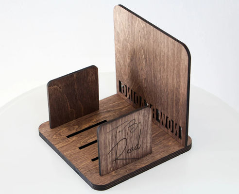 Logo personnalisé Étagère en bois carré pour la fête des mères Livres cadeaux Stockage et organisation