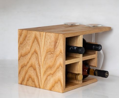 Logos personnalisé Étagère à vin en bois dur Porte-bouteille à vin en grande quantité