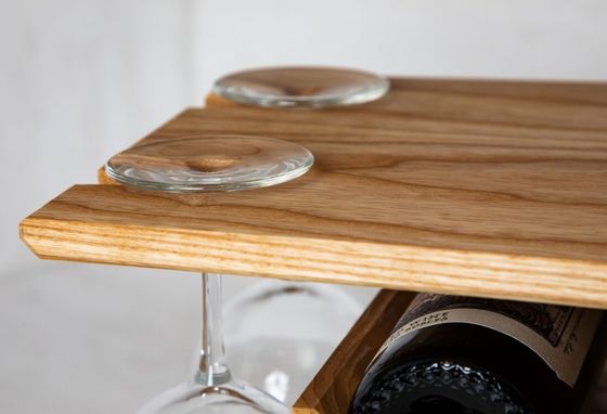 Logos personnalisé Étagère à vin en bois dur Porte-bouteille à vin en grande quantité