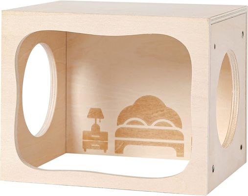 Maison en bois respirante pour petits animaux Chambre personnalisable pour se cacher et explorer