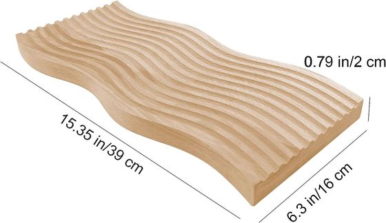 Plateau en bois en forme de vague Plateau pour le petit déjeuner pour la cuisine 40,5x18,5x2 cm Logo personnalisé