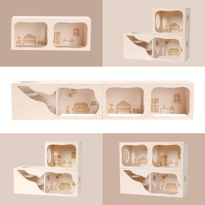 Maison en bois respirante pour petits animaux Chambre personnalisable pour se cacher et explorer