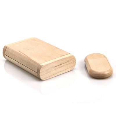 Boîte d'emballage de lecteur USB en bois de 32 Go pour le lecteur USB en bois d'érable Couleur 8.2 * 5.3 * 2 cm Design simple