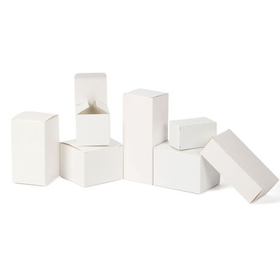 Boîte de papier blanc personnalisée pour emballage de produits recyclables faits à la main