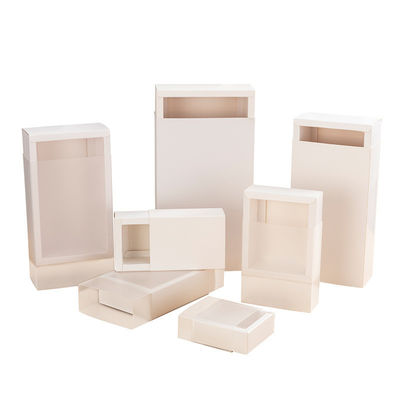 Boîte de papier blanc personnalisée pour emballage de produits recyclables faits à la main