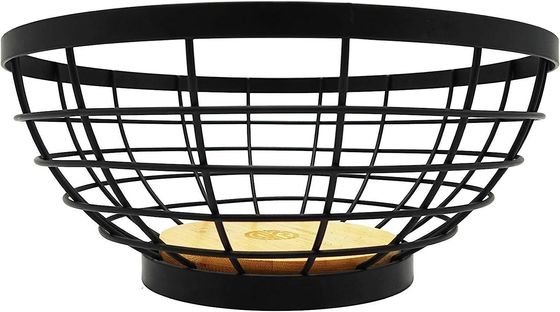 Compact pliable bocal de fruits en bois pour le stockage de cuisine et de salon économisant de l'espace