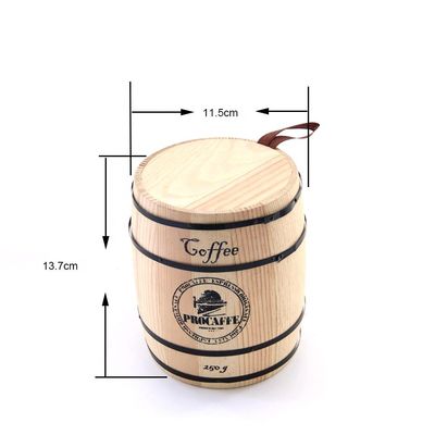 Emballage personnalisable en fûts de bois pour cadeaux de café