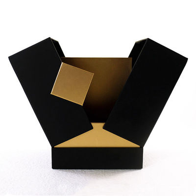 Boîte à parfum à huile essentielle carrée avec logo et conception de timbre d'or personnalisé