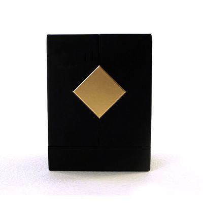 Boîte à parfum à huile essentielle carrée avec logo et conception de timbre d'or personnalisé