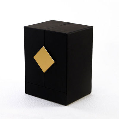 Boîte à parfum à huile essentielle carrée avec logo et conception de timbre d'or personnalisé