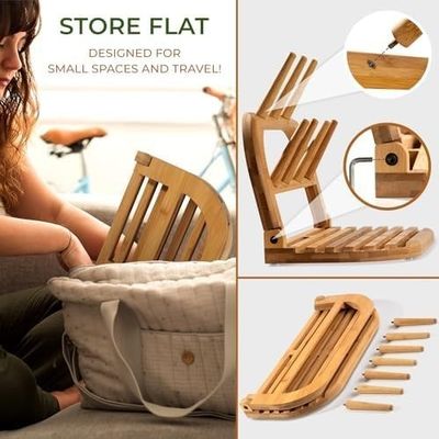 Améliorez votre expérience de séchage avec notre support de séchage de bouteilles en bambou