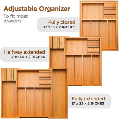 Bamboo Cuisine Vaisselle d'argent Porte-outil et plateau de couverts tiroir organisateur pour la vaisselle personnaliser la taille