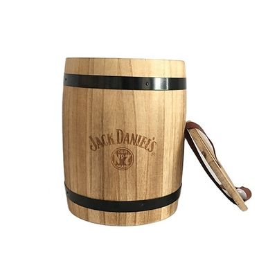 Baril de café en bois en couleur claire destiné à la vente en vrac D15 x H18.8cm