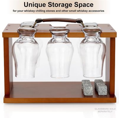 Porteur de séchage de vernis vernis à un seul niveau pour verres de dégustation de bourbon et de whisky