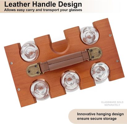 Porteur de séchage de vernis vernis à un seul niveau pour verres de dégustation de bourbon et de whisky