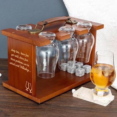 Porteur de séchage de vernis vernis à un seul niveau pour verres de dégustation de bourbon et de whisky