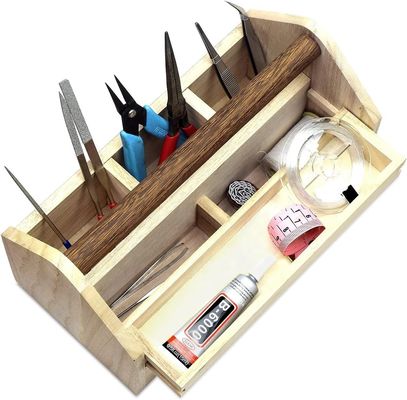Commande personnalisée Acceptée Caisse de rangement d'outils artisanaux en bois de pin/bambous