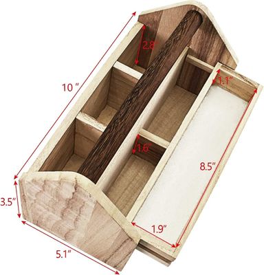 Commande personnalisée Acceptée Caisse de rangement d'outils artisanaux en bois de pin/bambous