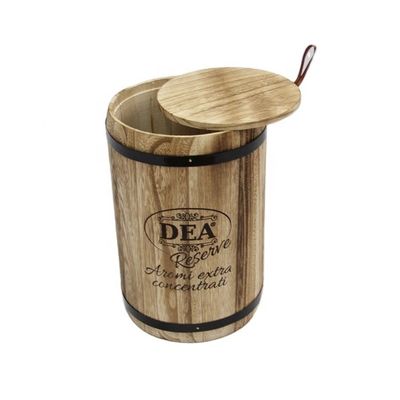 18x18x27cm Logo personnalisé Emballage en fût en bois Artisanal Vintage style grand Paulownia