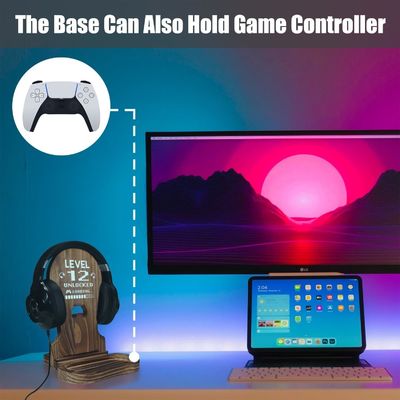 Décoration de la salle de bain de l' hôtel de la maison Décoration du support de casque en bois pour gamer Adolescent garçon