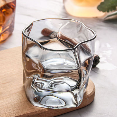 Coupe de verre à bar en verre de café glacé multicolore avec logo personnalisé acceptable et durable