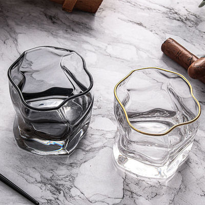 Coupe de verre à bar en verre de café glacé multicolore avec logo personnalisé acceptable et durable