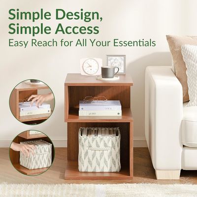 Petits espaces Meubles de chambre Minimaliste 3 étages Table d'entrée avec rangement ouvert Table de chevet