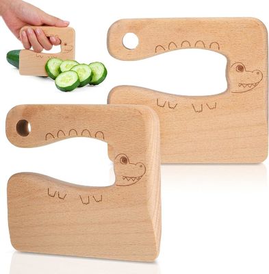 OEM couteau en bois pour enfants pour cuisiner poisson mignon en forme de dinosaure jouet de cuisine coupe-végétaux