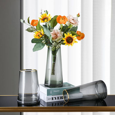 Vase de fleurs de luxe décorative style de conception moderne pour les arrangements de mariage à étage élevé