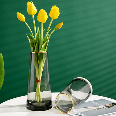 Vase de fleurs de luxe décorative style de conception moderne pour les arrangements de mariage à étage élevé