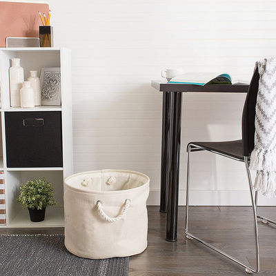 Coffre de rangement multifonctionnel pour ménage en tissu pour magazines jouets pour animaux de compagnie et linge