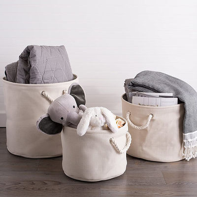Coffre de rangement multifonctionnel pour ménage en tissu pour magazines jouets pour animaux de compagnie et linge