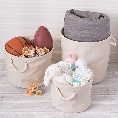 Coffre de rangement multifonctionnel pour ménage en tissu pour magazines jouets pour animaux de compagnie et linge