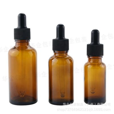 5 ml 10 ml 15 ml 20 ml 30 ml 50 ml 100 ml Bouteille de gouttelette en verre ambre avec un bocal en verre