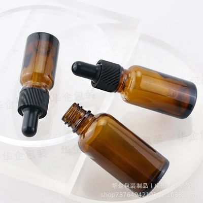 5 ml 10 ml 15 ml 20 ml 30 ml 50 ml 100 ml Bouteille de gouttelette en verre ambre avec un bocal en verre