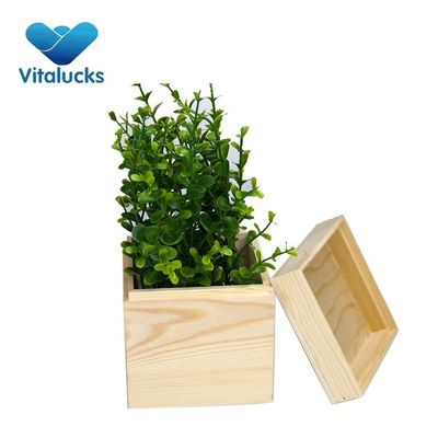 Boîte cadeau en bois carré faite sur mesure en bois massif pour des avantages environnementaux