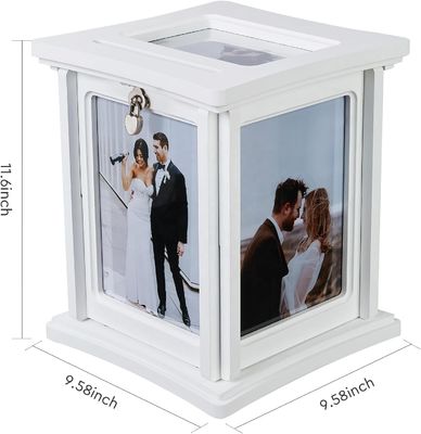 Réception de mariage Eucalyptus enveloppe bricolage boîte en bois avec verrouilleur échantillon gratuit