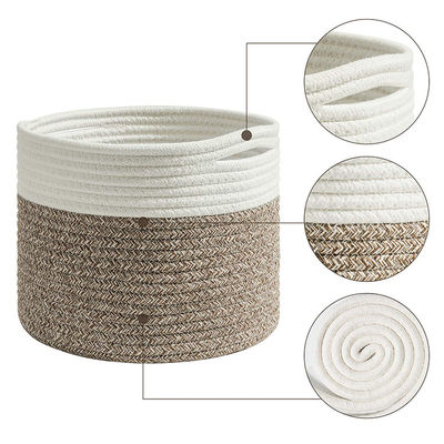 Gardez votre maison organisée panier de rangement à cordes de coton pliable rond pour divers articles