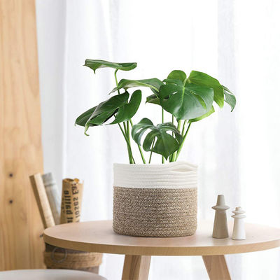 Gardez votre maison organisée panier de rangement à cordes de coton pliable rond pour divers articles
